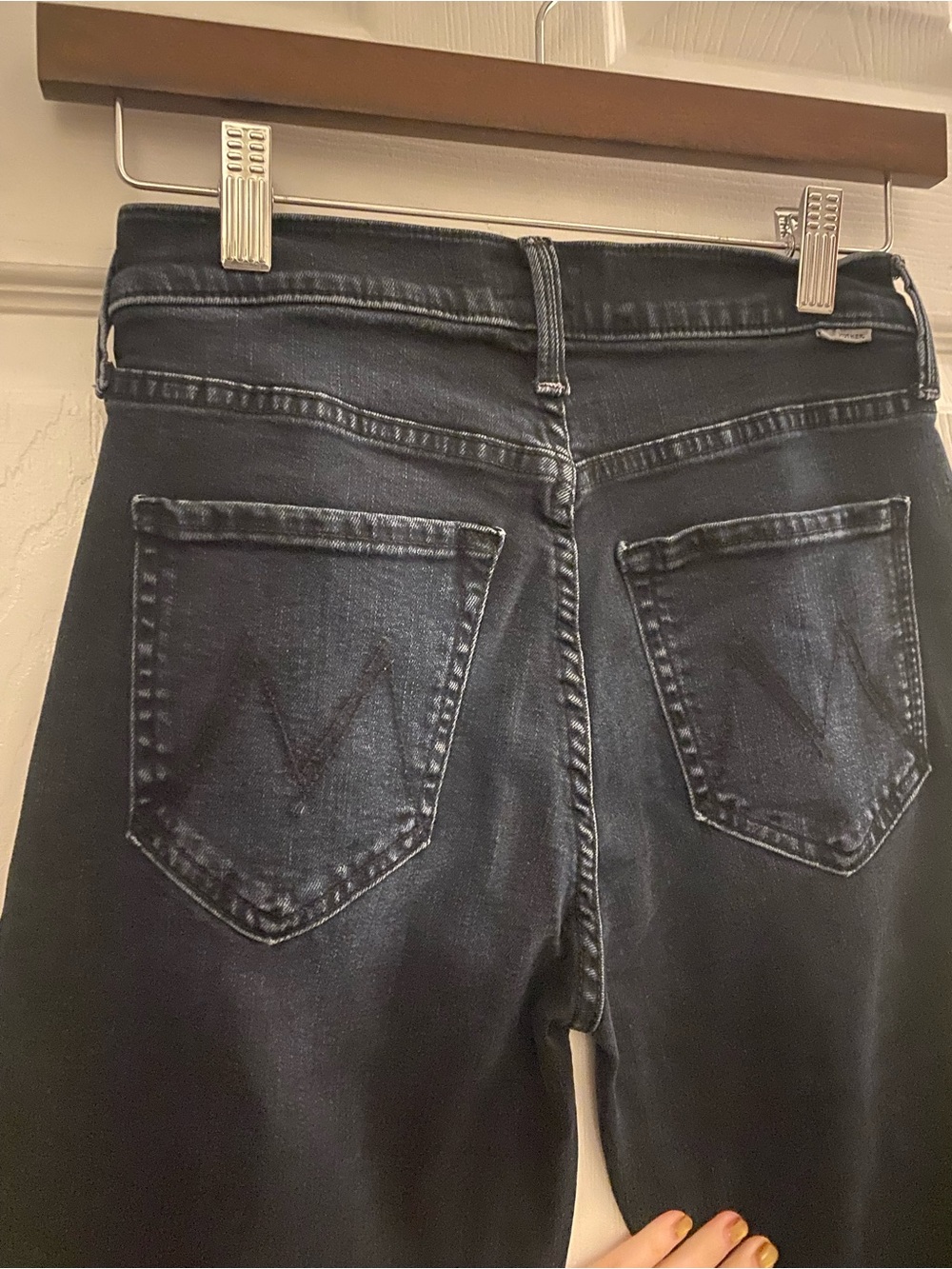 MOTHER jeans- dark Indigo Wash denim. Super stretch, size 24